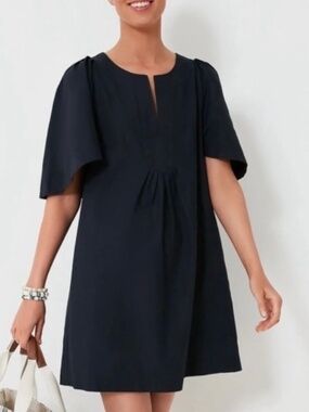 Pomander Place Navy Cotton Mini Dress